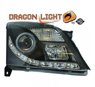 Paire de phares à LED, cristal/noir pour Opel VECTRA 2002-2005 - GO1825585
